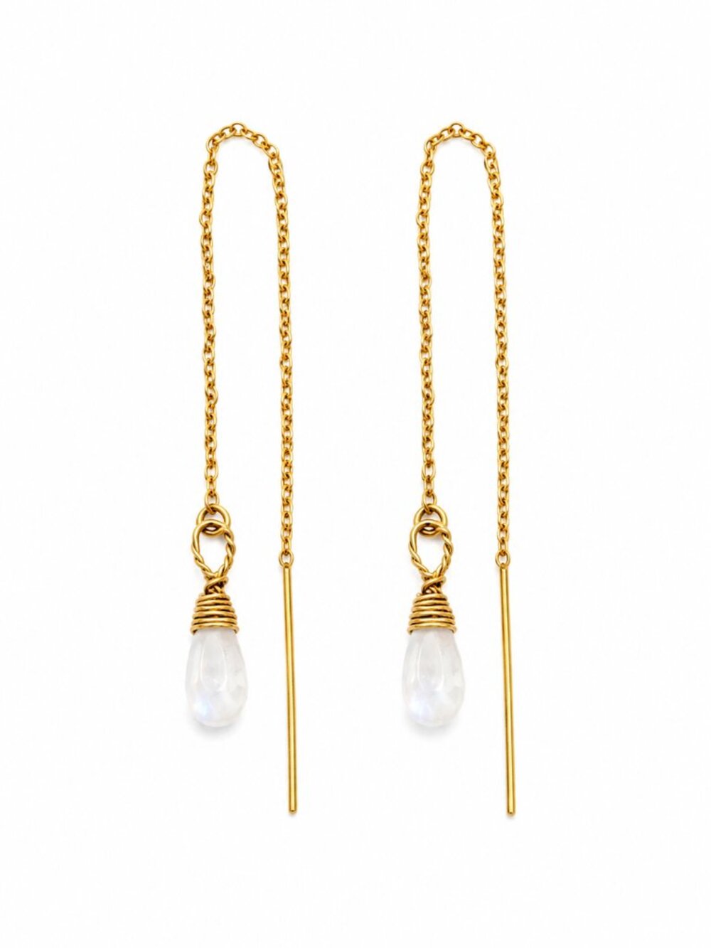 TH6256 Moonstone Gold Threaders